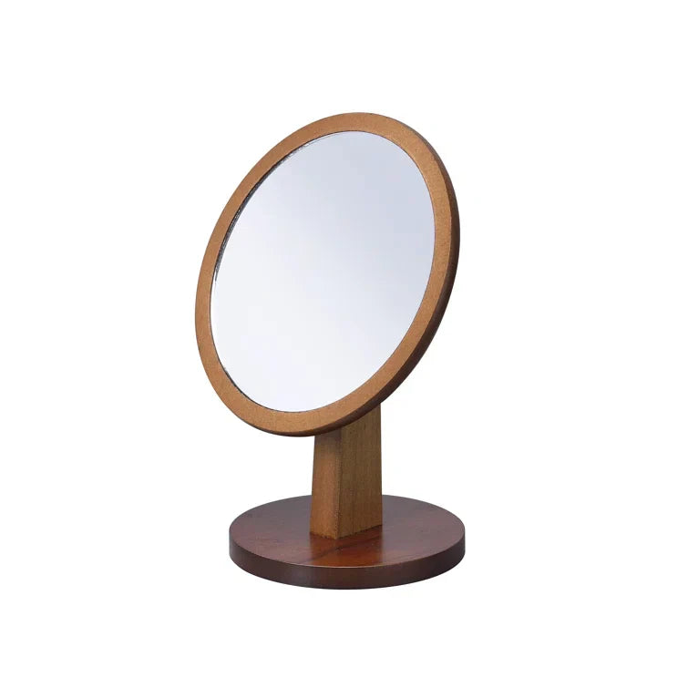 Brown Round Makeup Mirror